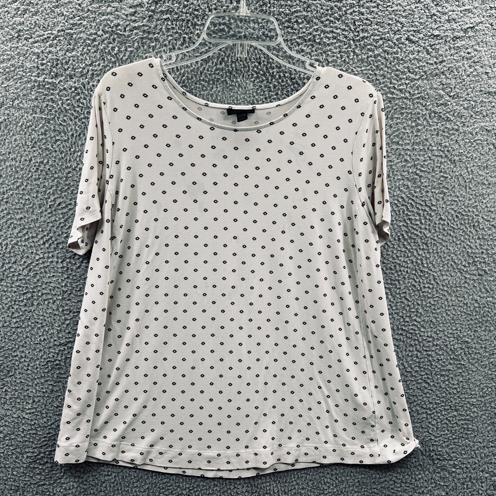 J Jill Wearever Womens Top 1X Neutral Soft Stretch Minimalist Everyday Wear